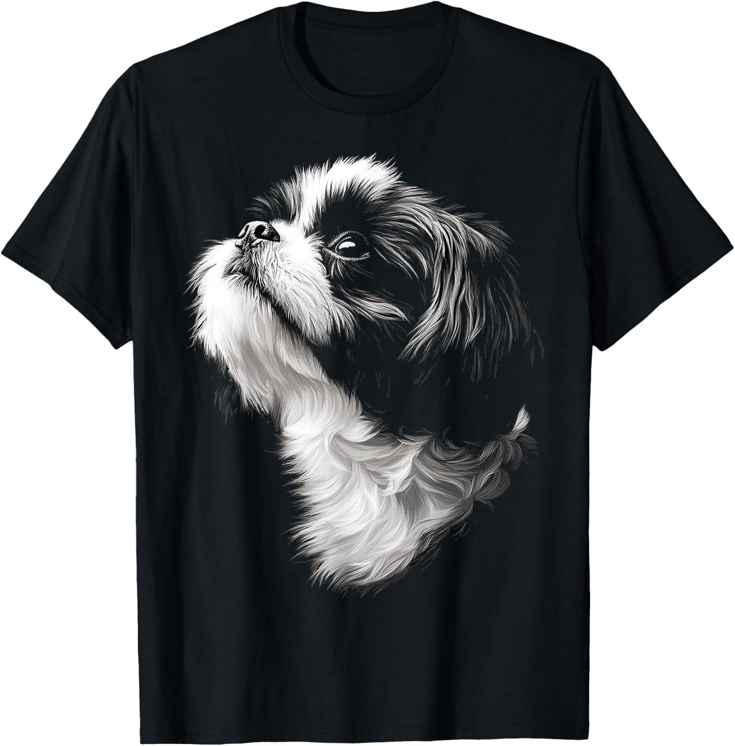 Shih Tzu Dog Graphic Pet Artwork Shih Tzu T-Shirt - T-Shirt | Black
