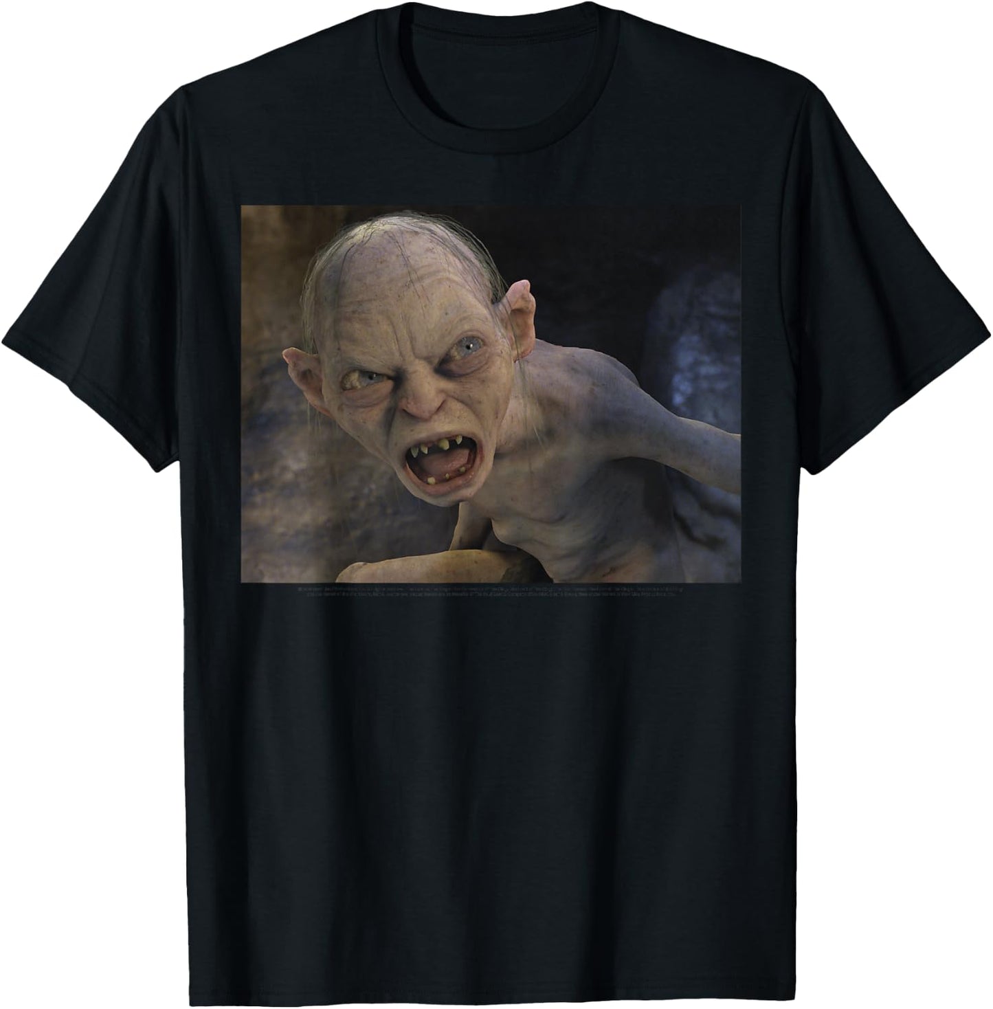 The Lord of The Rings Gollum Yell Portrait T-Shirt - T-Shirt | Black