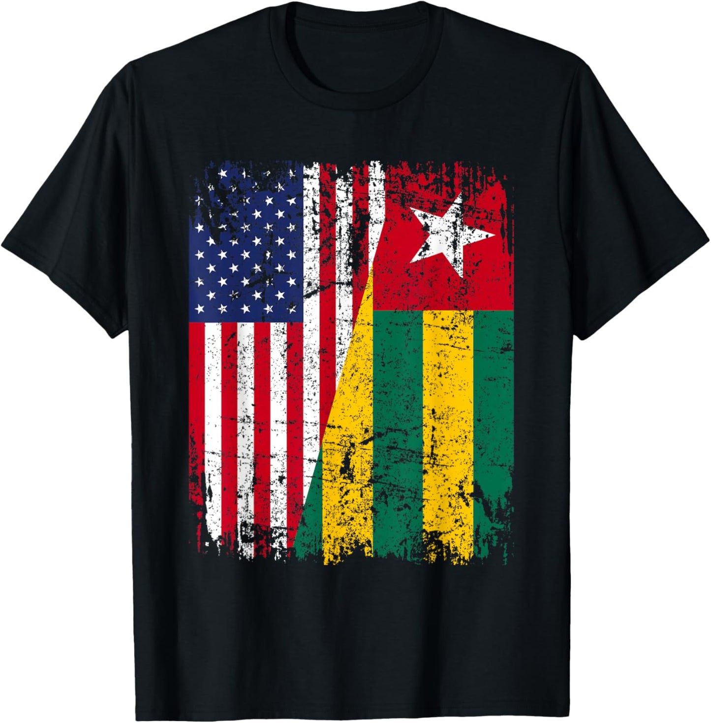TOGOLESE American Flag | Men Women Kids | TOGO T-Shirt - T-Shirt | Black