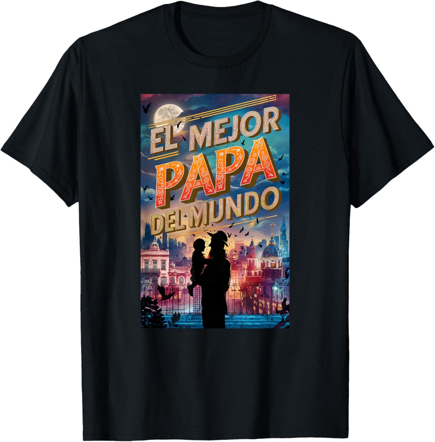 El Mejor papa Del Mundo Mexican flag Mexican dad T-Shirt - T-Shirt | Black