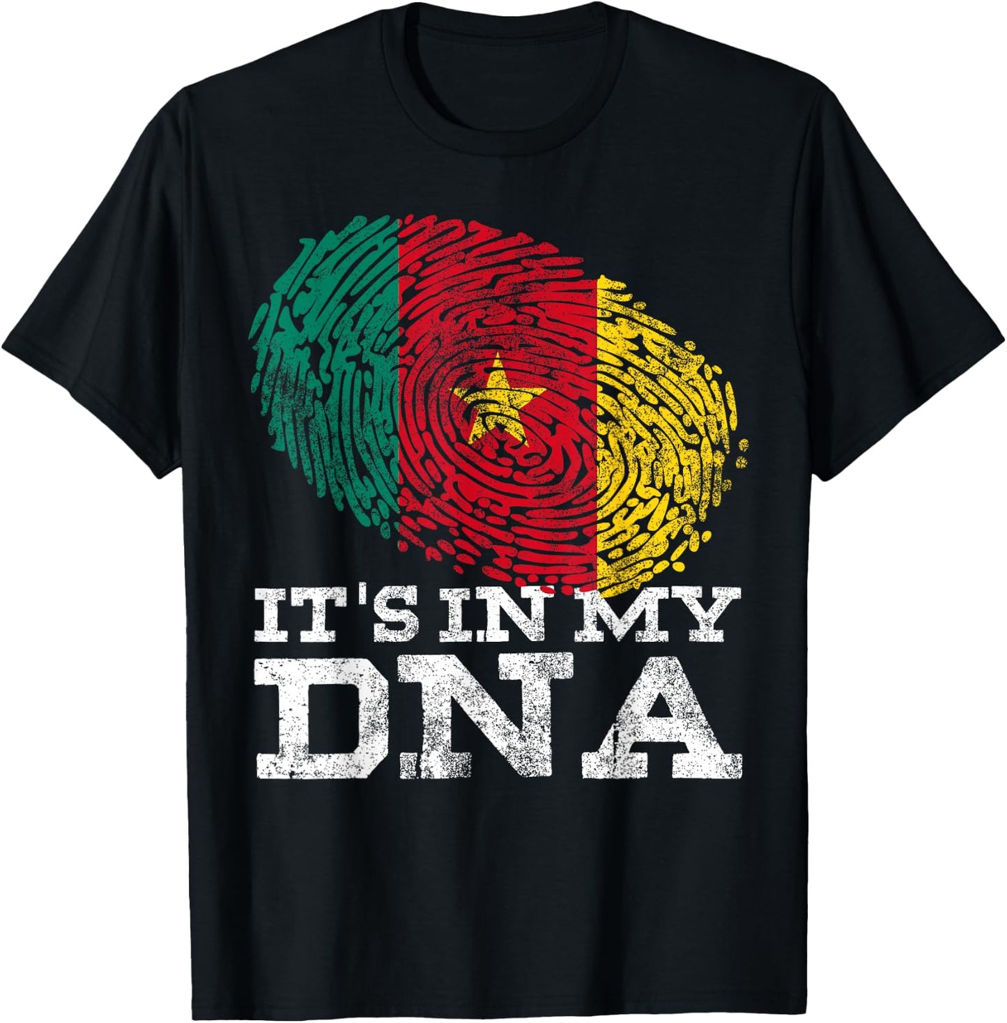 It's in My DNA Cameroonian Gifts African Cool Cameroon Flag T-Shirt - T-Shirt | Black