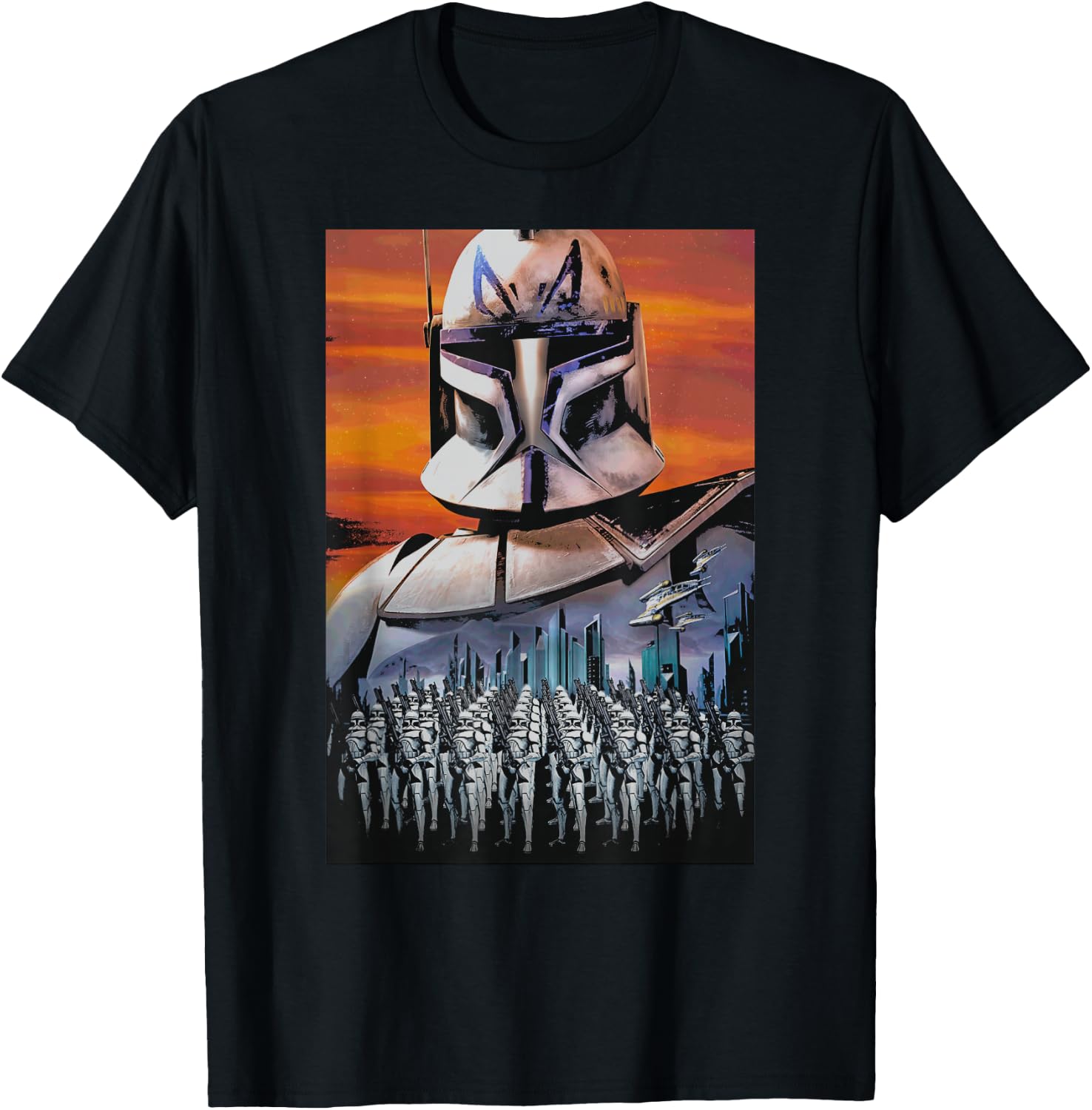 Star Wars Clone Wars Captain Rex Clone Troopers T-Shirt - T-Shirt | Black