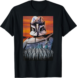 Star Wars Clone Wars Captain Rex Clone Troopers T-Shirt - T-Shirt | Black