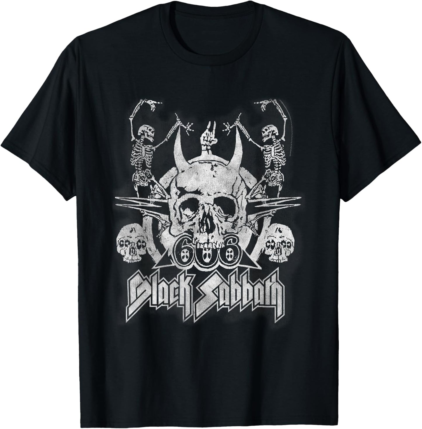 Black Sabbath Official Vintage Dancing Skeletons T-Shirt - T-Shirt | Black