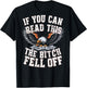 Funny Motocross Dirt Bike Bikers Awesome Motorbike If You Can Read This The Bitch Fell Off Biker Back Print Black Modern Short Sleeve T-Shirt - T-Shirt | Black