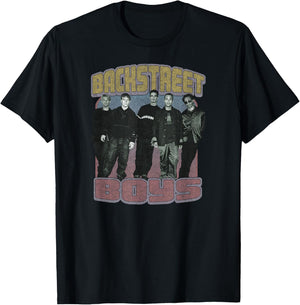 Backstreet Boys – Distressed Group Photo T-Shirt - T-Shirt | Black