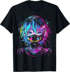 Anime Manga Graphic Tattoo Artwork Anime T-Shirt - T-Shirt | Black