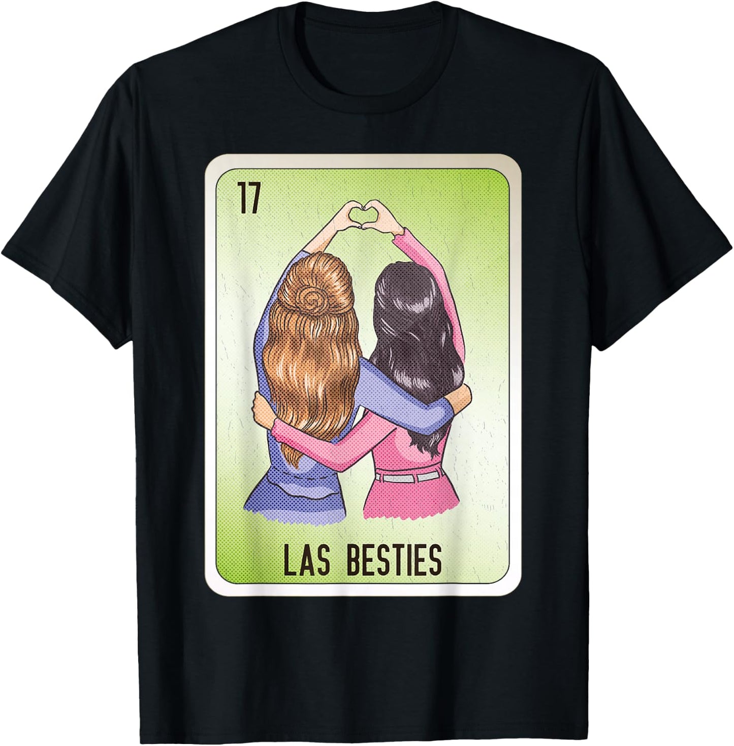 Las Besties Mexican Slang Chicano Bingo Cards T-Shirt - T-Shirt | Black