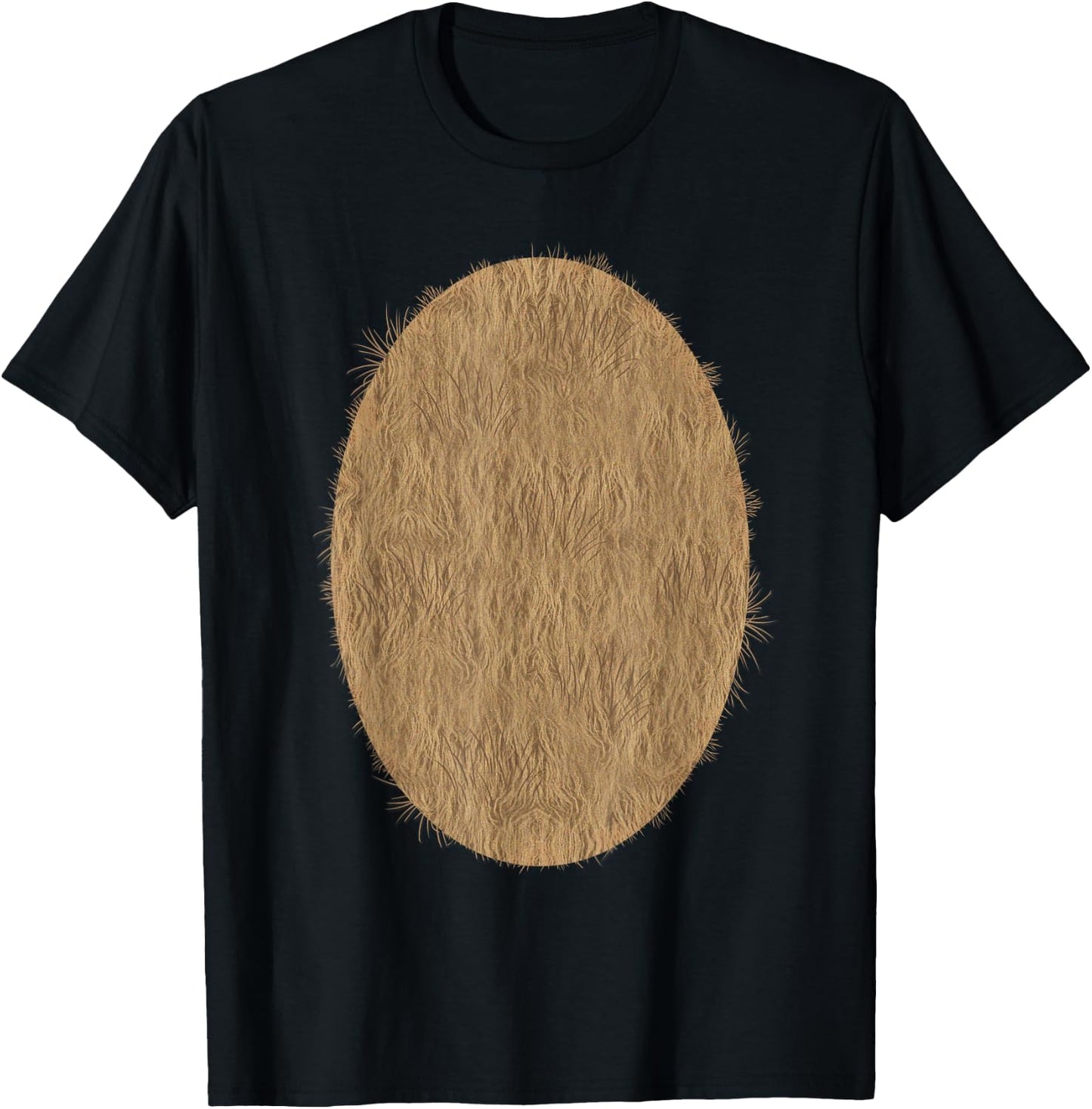 Deer Bear Fuzzy Hairy Belly Costume T-Shirt - T-Shirt | Black