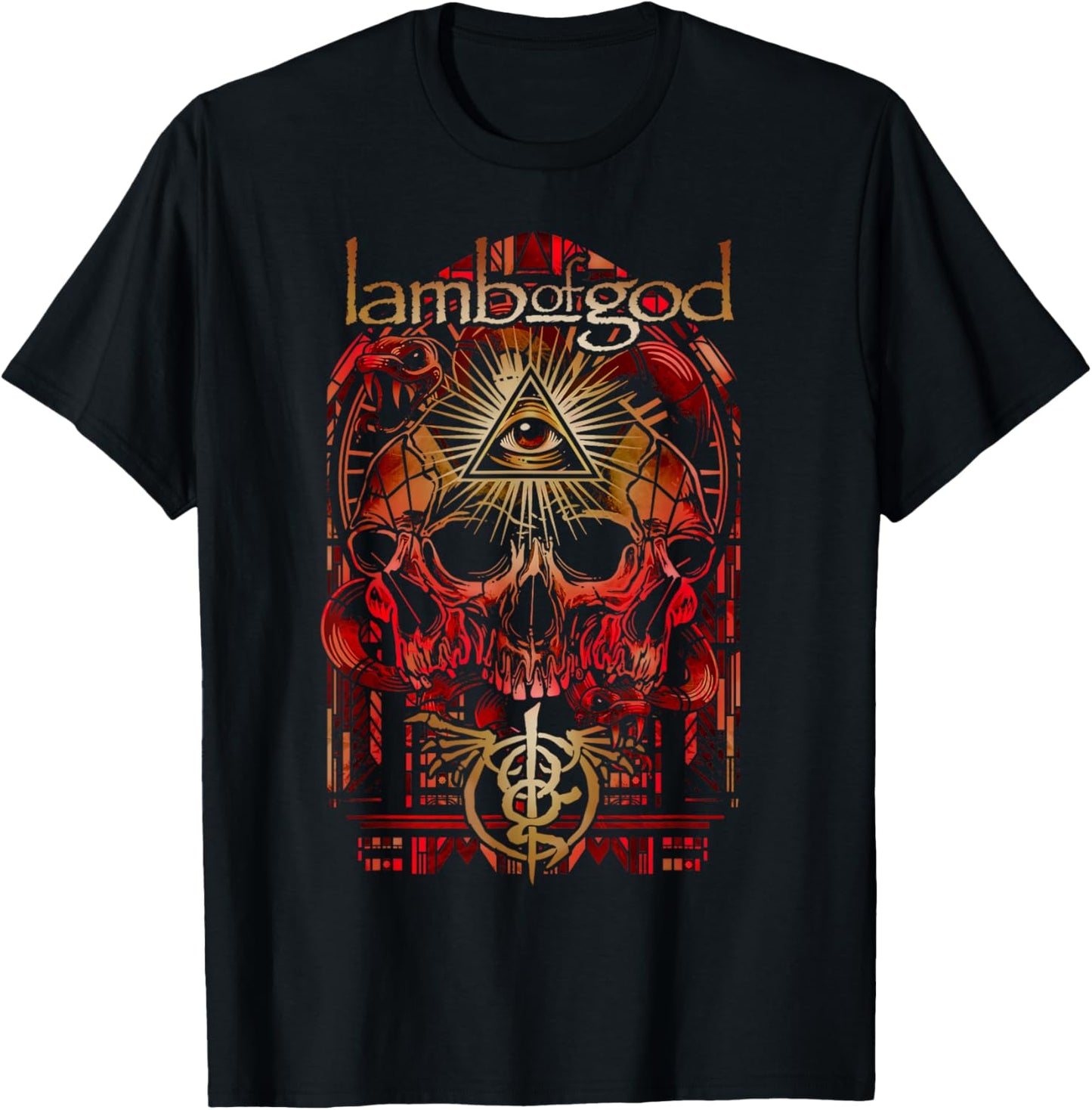 Lamb of God – Stained Glass Yellow T-Shirt - T-Shirt | Black