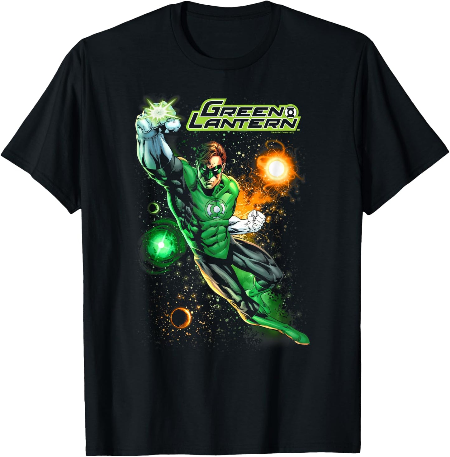DC Comics Green Lantern Galactic Guardian -Adults and Kids , Black, Small, Short Sleeve T-Shirt - T-Shirt | Black