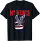 It's Not 4th Of July Until my Weiner Comes Out Funny Party T-Shirt - T-Shirt | Black