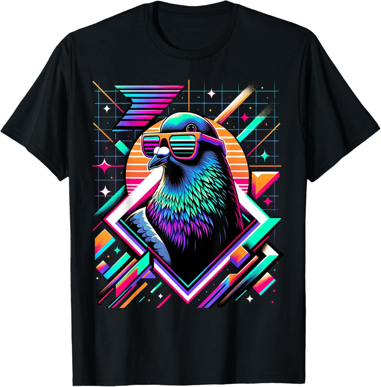 and Kids Vintage Retro Pigeon Lover T-Shirt - T-Shirt | Black