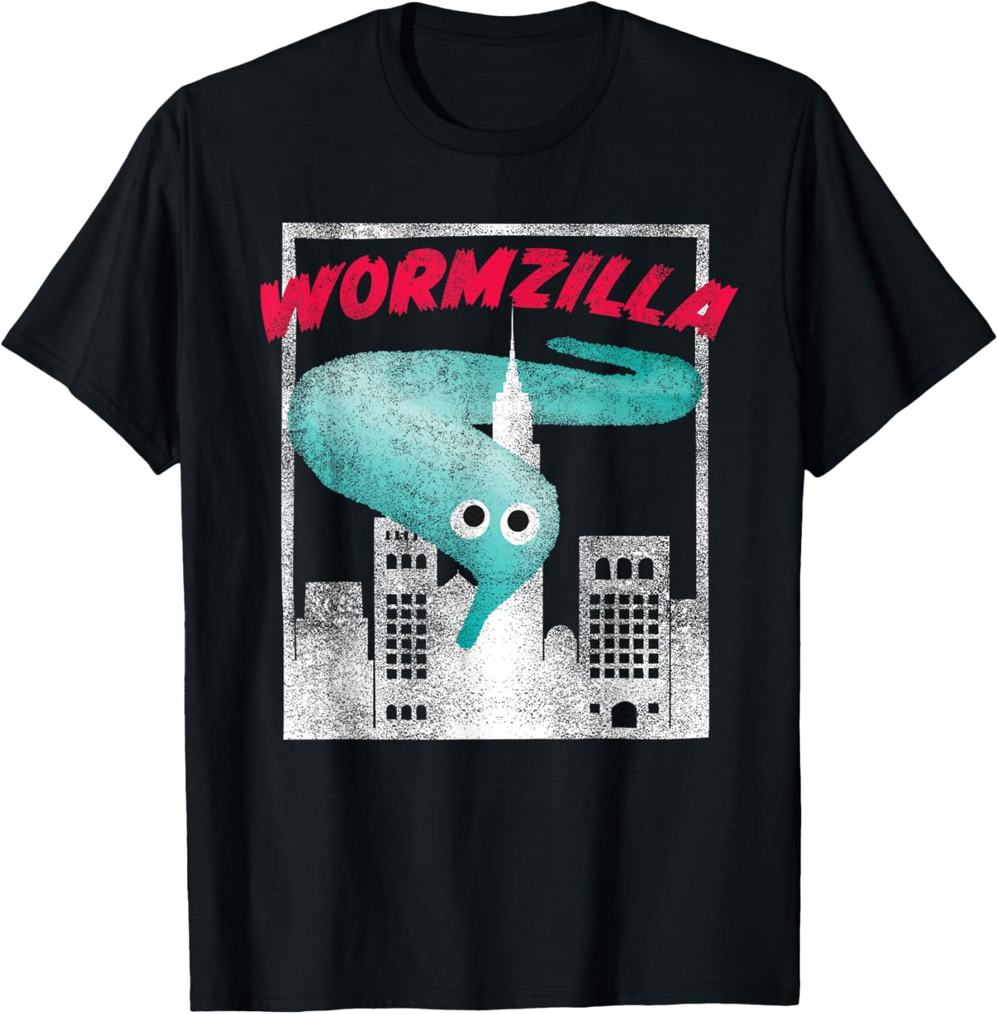 Worm on a String Meme Wormzilla Retro Years Style T-Shirt - T-Shirt | Black