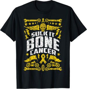 Suck It Bone Cancer | Motorcycle T-Shirt - T-Shirt | Black