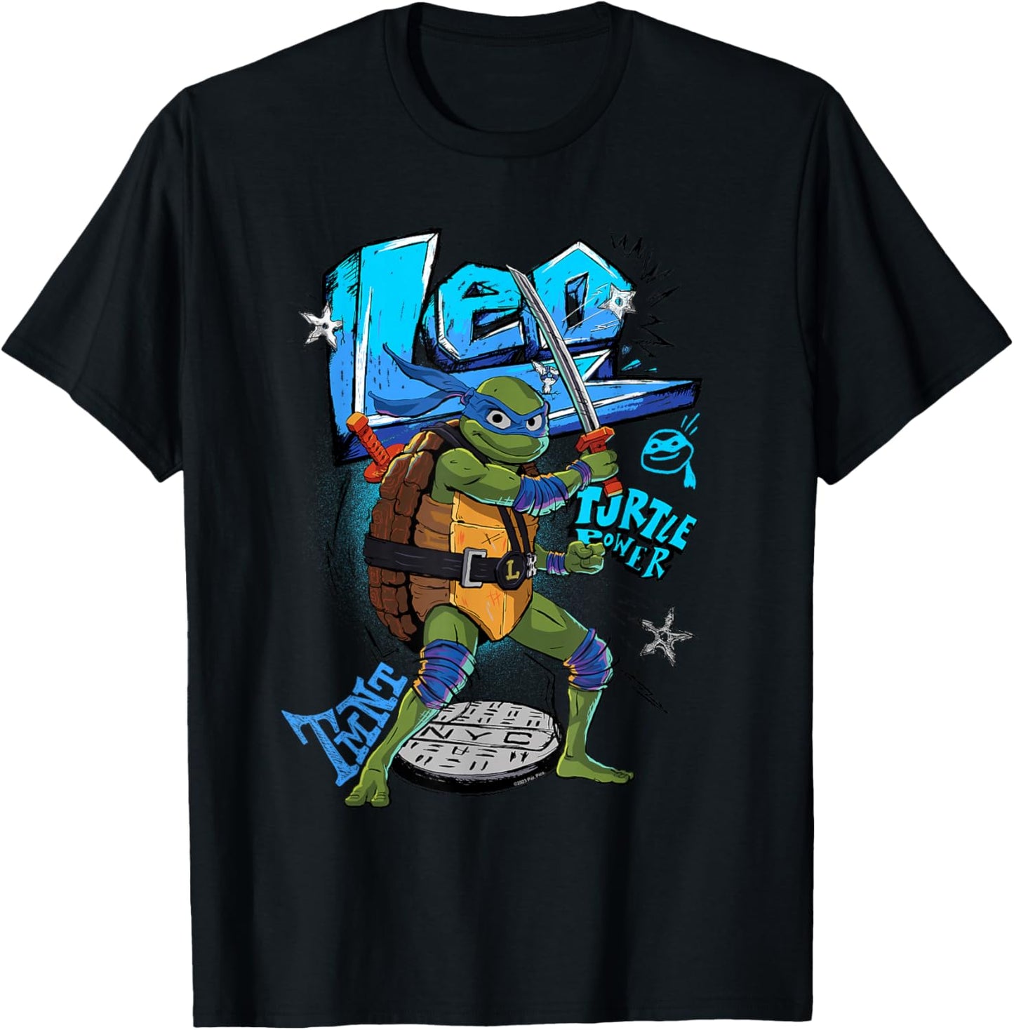 Teenage Mutant Ninja Turtles: Mutant Mayhem Leo Turtle Power T-Shirt - T-Shirt | Black