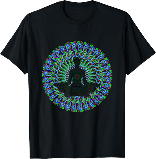 Awesome Ayahuasca Lover DMT Designs - Shaman Style T-Shirt - T-Shirt | Black