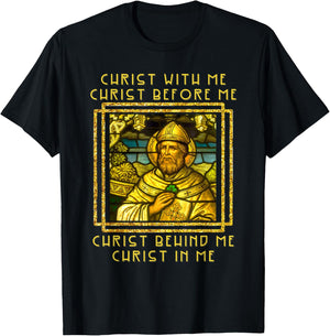 Saint Patrick Of Ireland Prayer Breastplate Irish Catholic T-Shirt - T-Shirt | Black