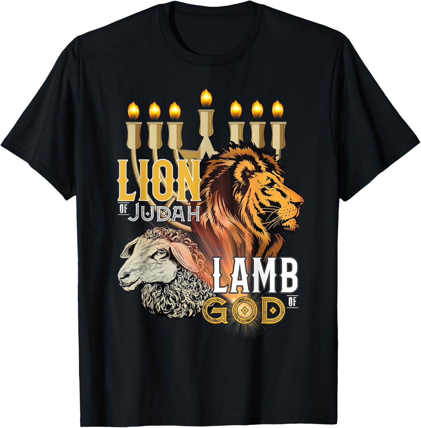 Lion Of Judah Lamb Of God T-Shirt - T-Shirt | Black