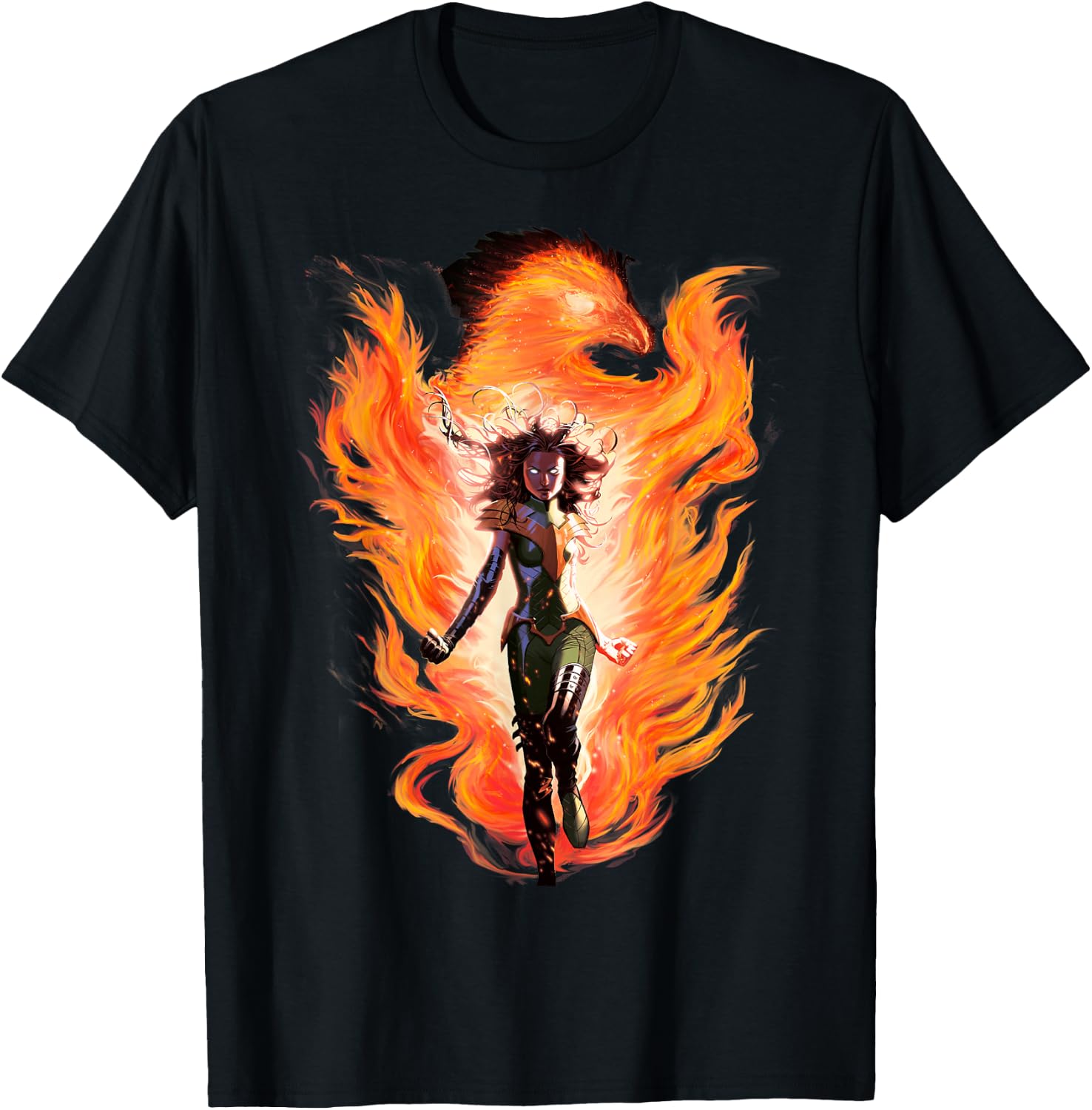 Marvel X-Men Rise of The Dark Phoenix Flames Graphic T-Shirt - T-Shirt | Black