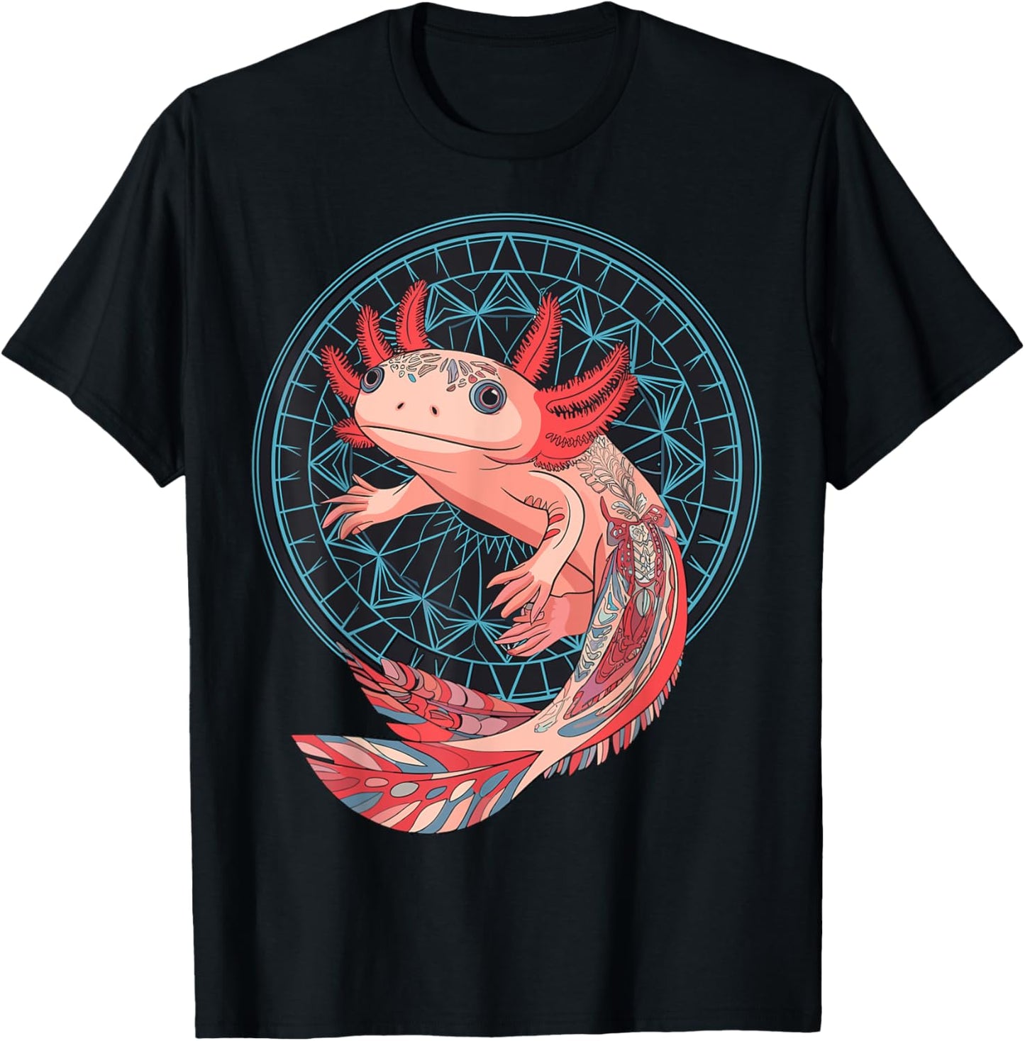 Aztec Axolotl T-Shirt - T-Shirt | Black