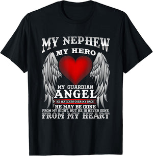 My Guardian Angel Nephew! Repass, In Remembrance T-Shirt - T-Shirt | Black