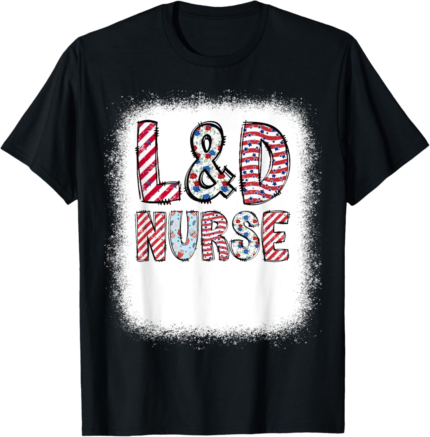 4th of July L&D Labor and Delivery Nurse Independence Day Kids Men T-Shirt - T-Shirt | Black