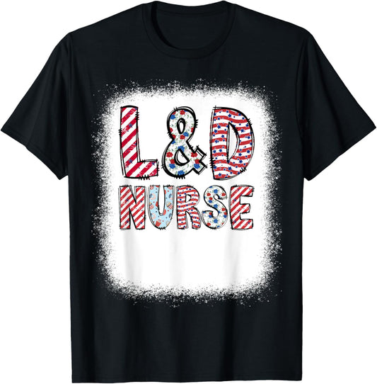 4th of July L&D Labor and Delivery Nurse Independence Day Kids Men T-Shirt - T-Shirt | Black
