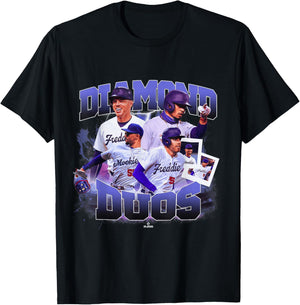 Mookie Betts & Freddie Freeman | LA Duos | MLBDDUO4004 T-Shirt - T-Shirt | Black