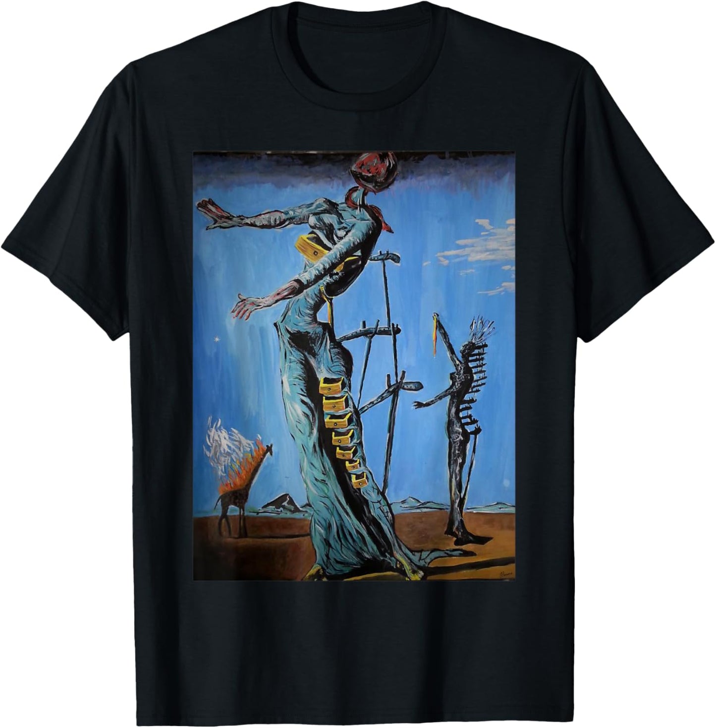 Famous Painting Illustration T-Shirt - T-Shirt | Black
