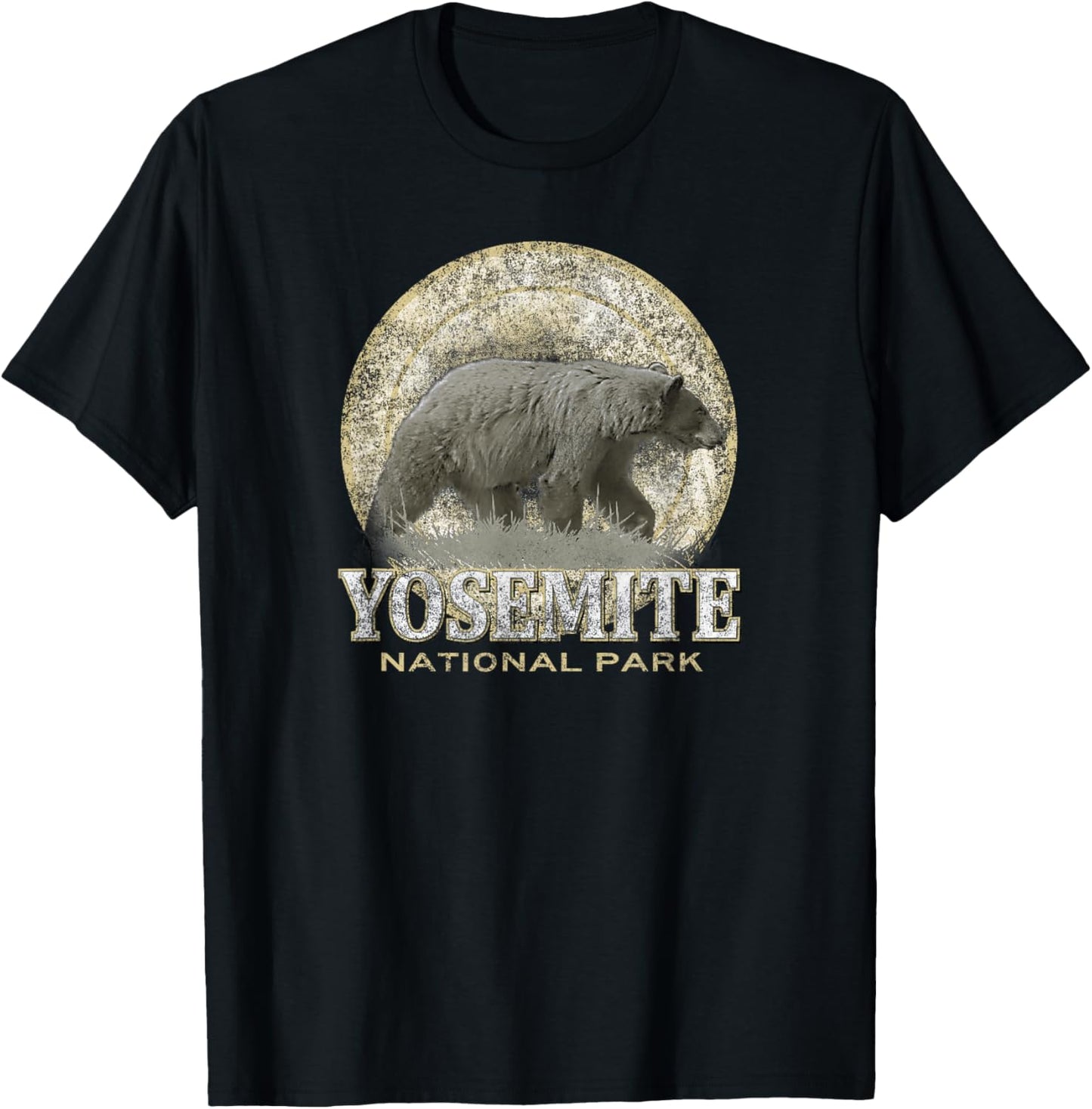 Yosemite National Park Black Bear Graphic T-Shirt - T-Shirt | Black