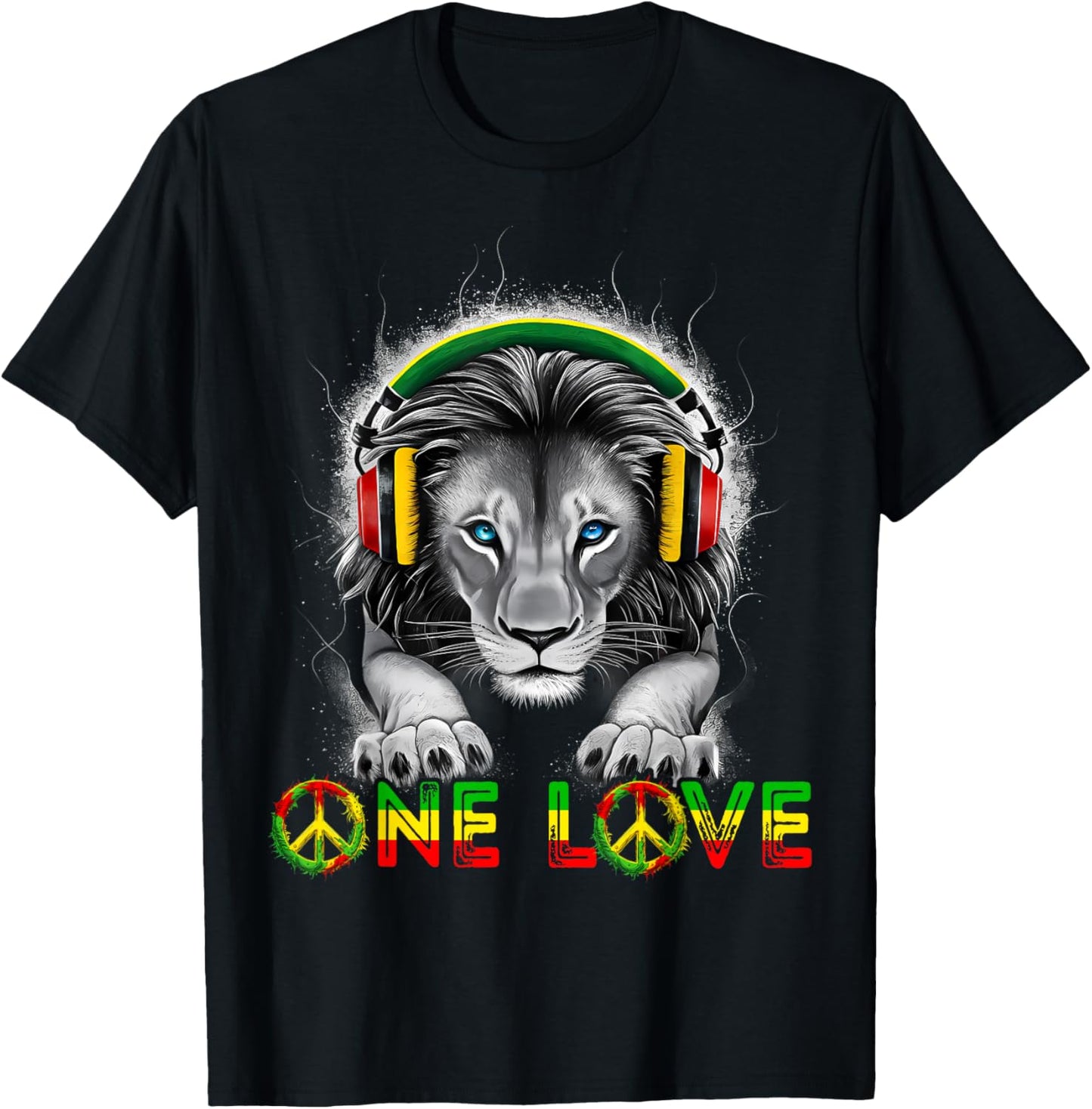 Rasta Reggae Lion Of Judah Rastafari Roots Jamaican Pride T-Shirt - T-Shirt | Black