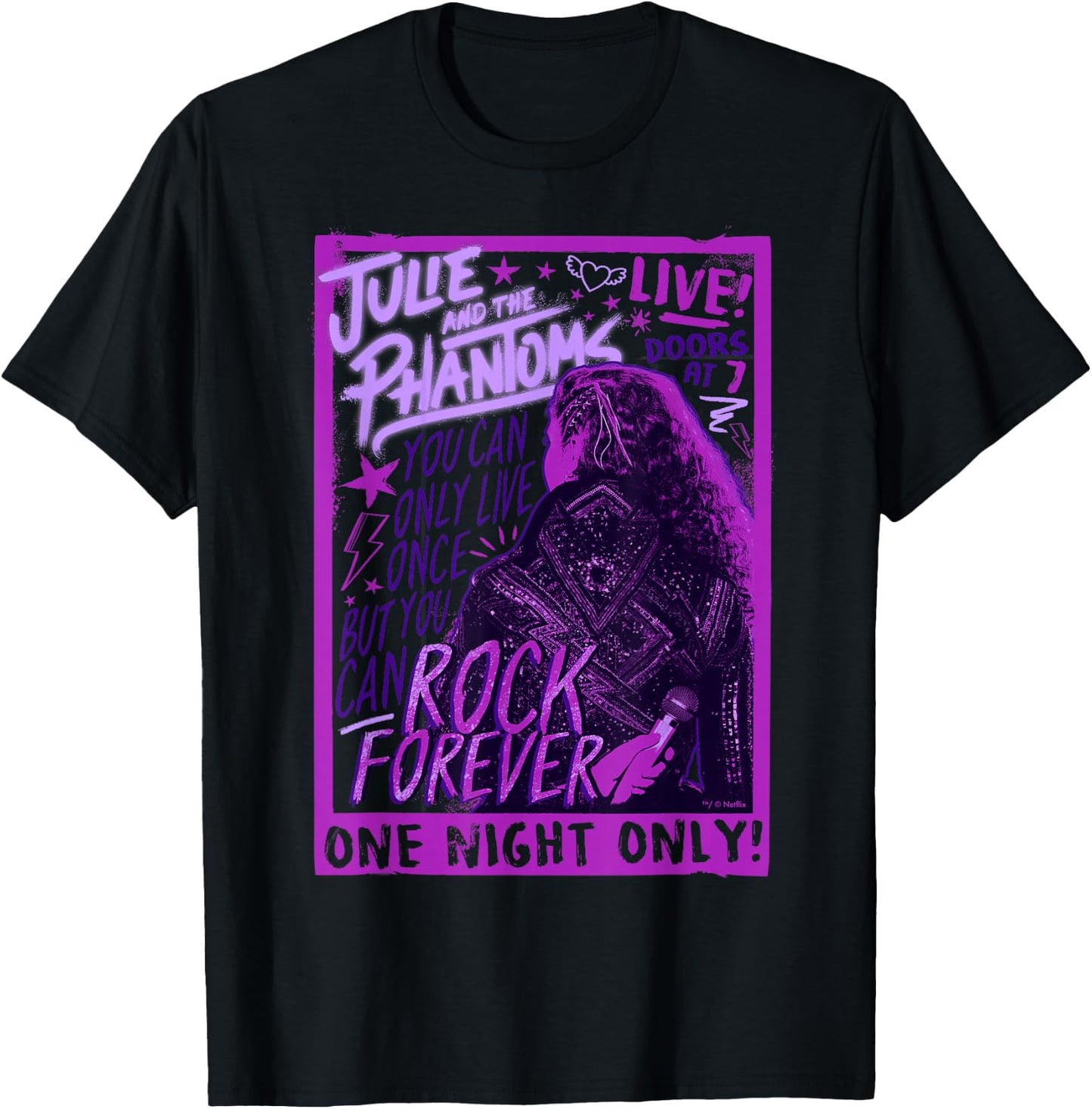 Julie And The Phantoms One Night Only Poster T-Shirt - T-Shirt | Black