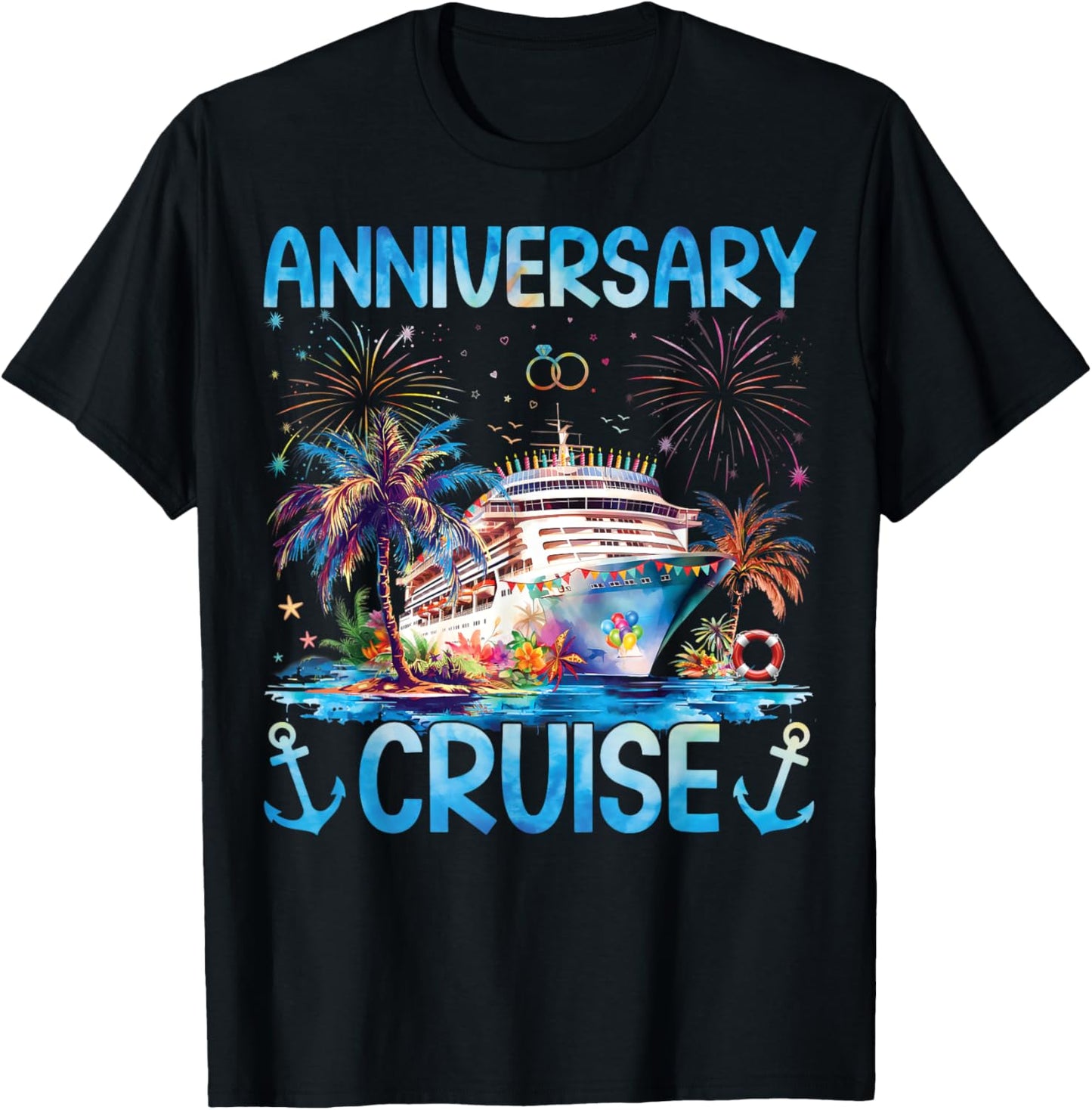 Husband And Wife It's Our Couple Matching Anniversary Cruise T-Shirt - T-Shirt | Black