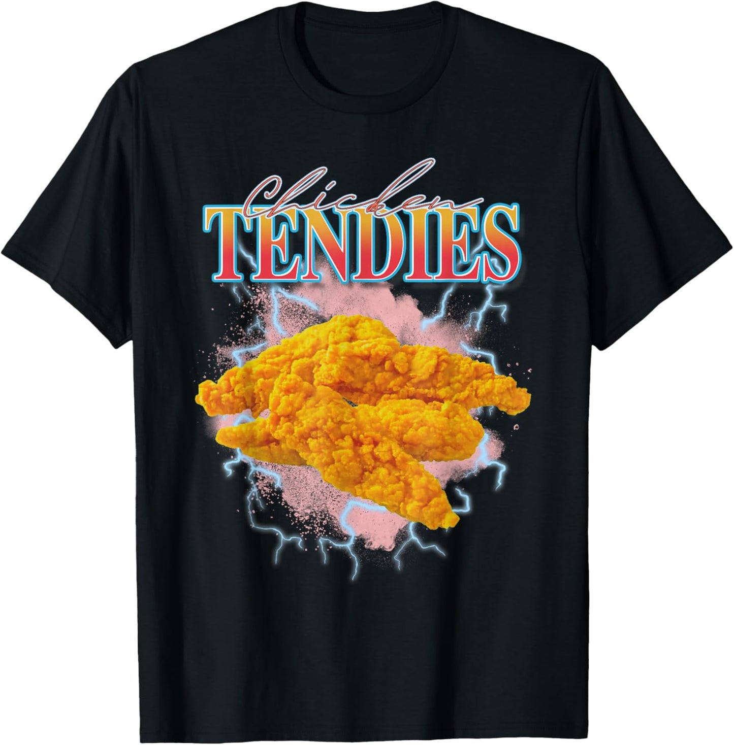 Chicken Tendies Heavy Metal World Tour Hardcore Music T-Shirt - T-Shirt | Black
