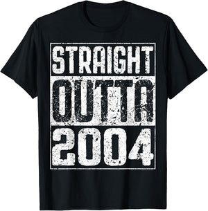 Straight Outta 2004 20th Birthday Shirt T-Shirt - T-Shirt | Black