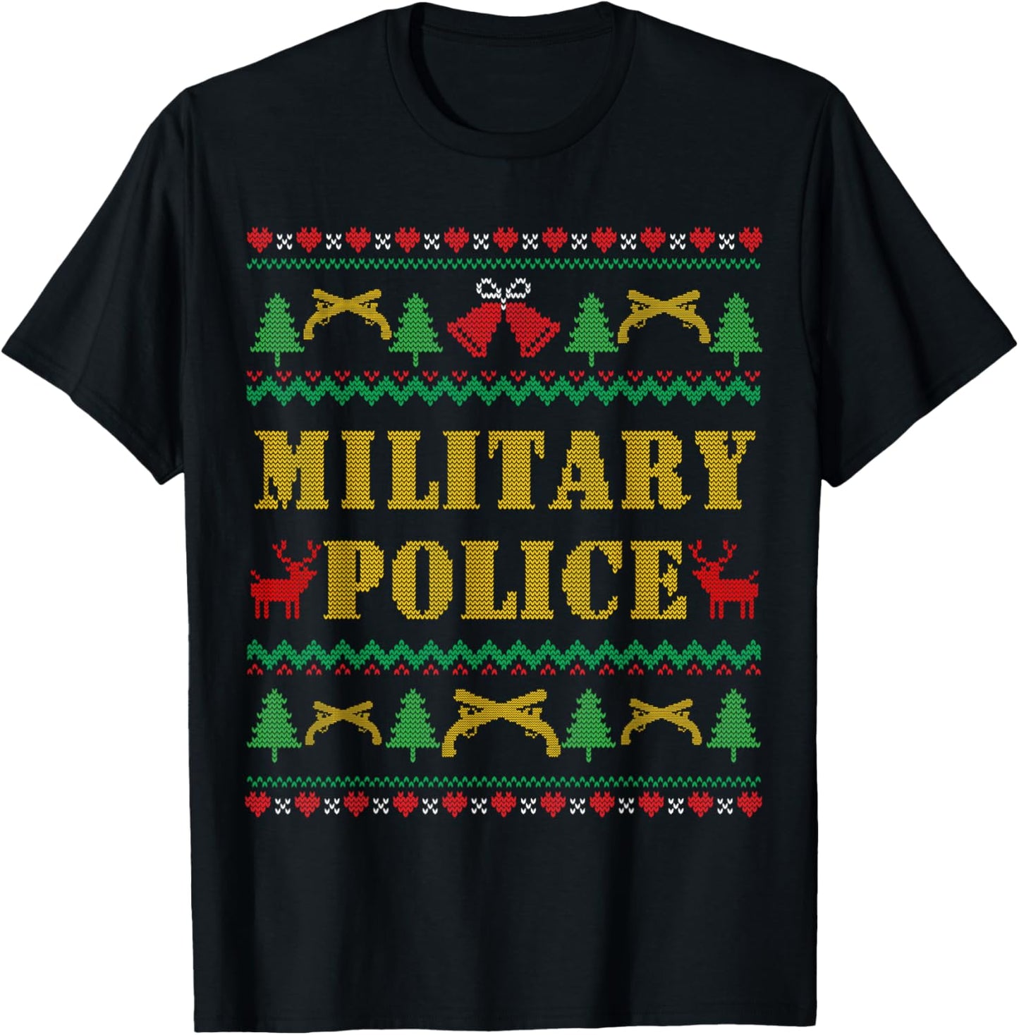 Us Army Military Police Corps Patch MP Insignia Christmas T-Shirt - T-Shirt | Black