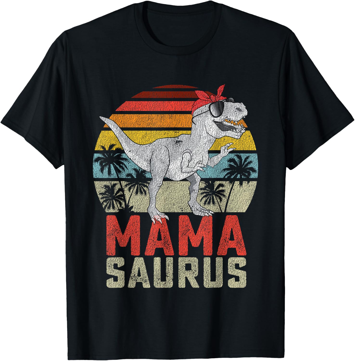 Mamasaurus T Rex Dinosaur Mama Saurus Family Matching Women T-Shirt - T-Shirt | Black