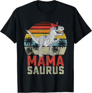 Mamasaurus T Rex Dinosaur Mama Saurus Family Matching Women T-Shirt - T-Shirt | Black