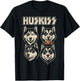 Huskiss Funny Husky Dog Rock Music Lover Men Women T-Shirt - T-Shirt | Black