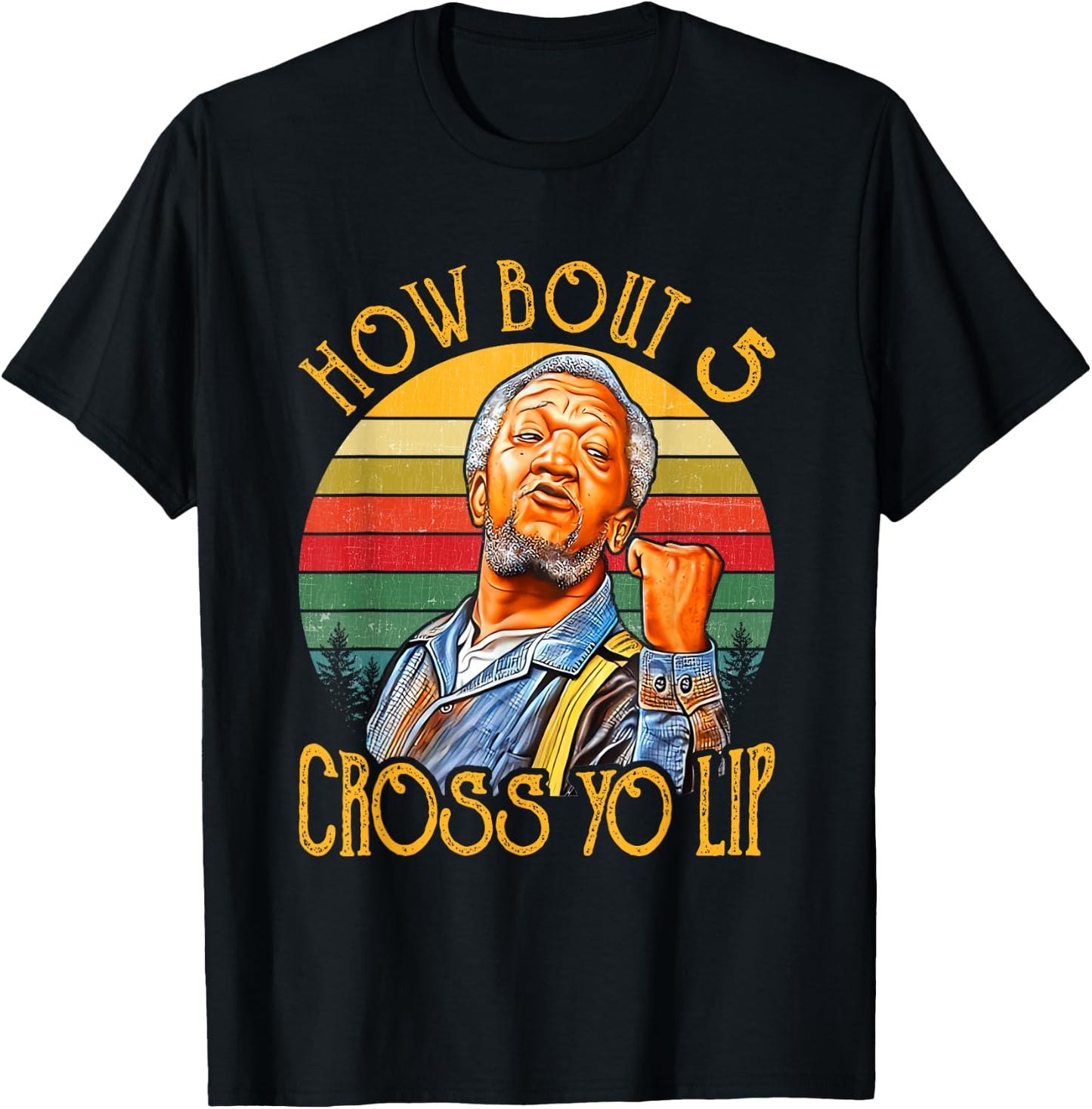Vintage How Bout 5 Cross Yo Lips Funny Women T-Shirt - T-Shirt | Black