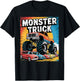 Monster Truck Crushing Cars Apparel for Monster Truck Lovers T-Shirt - T-Shirt | Black