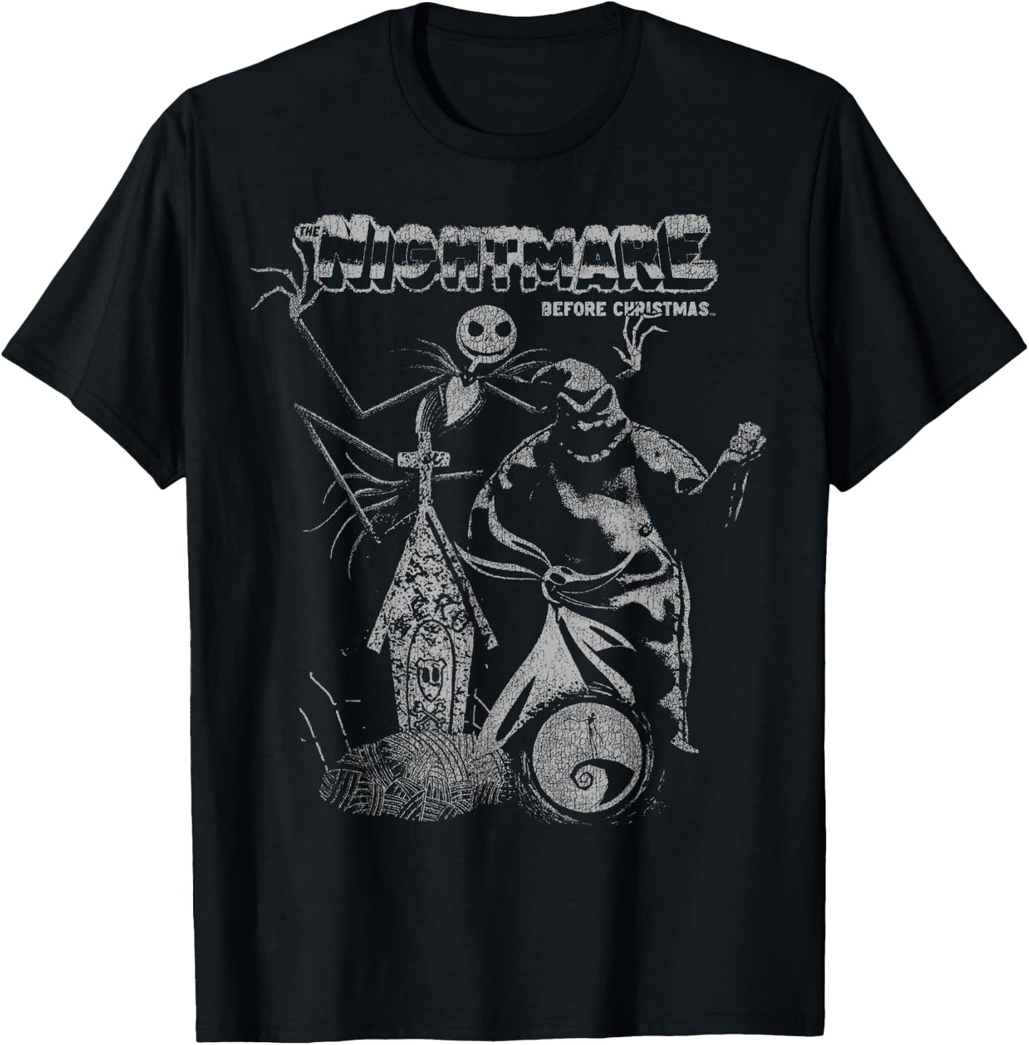 Disney The Nightmare Before Christmas Vintage Portrait T-Shirt - T-Shirt | Black