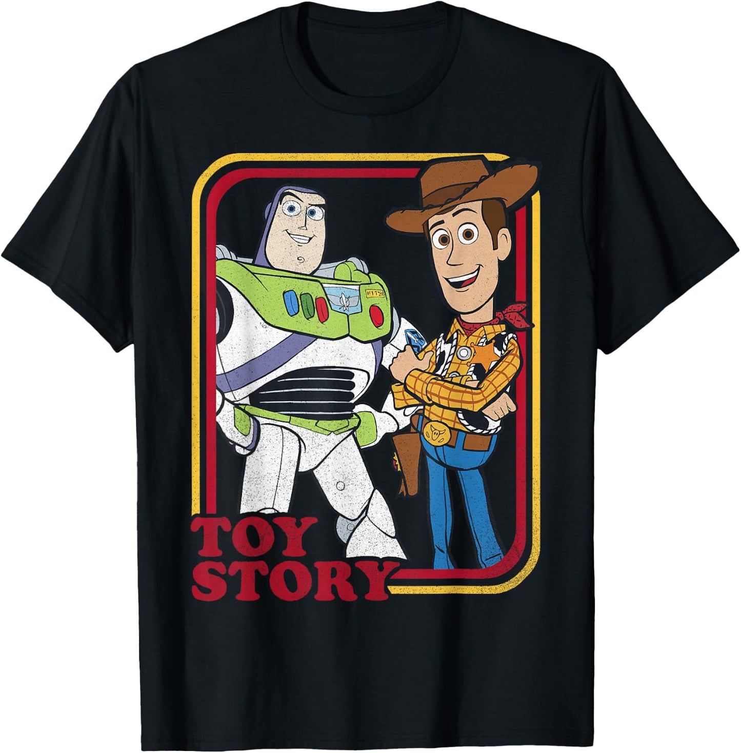 Disney Pixar Toy Story Buzz Lightyear Woody Buds T-Shirt - T-Shirt | Black