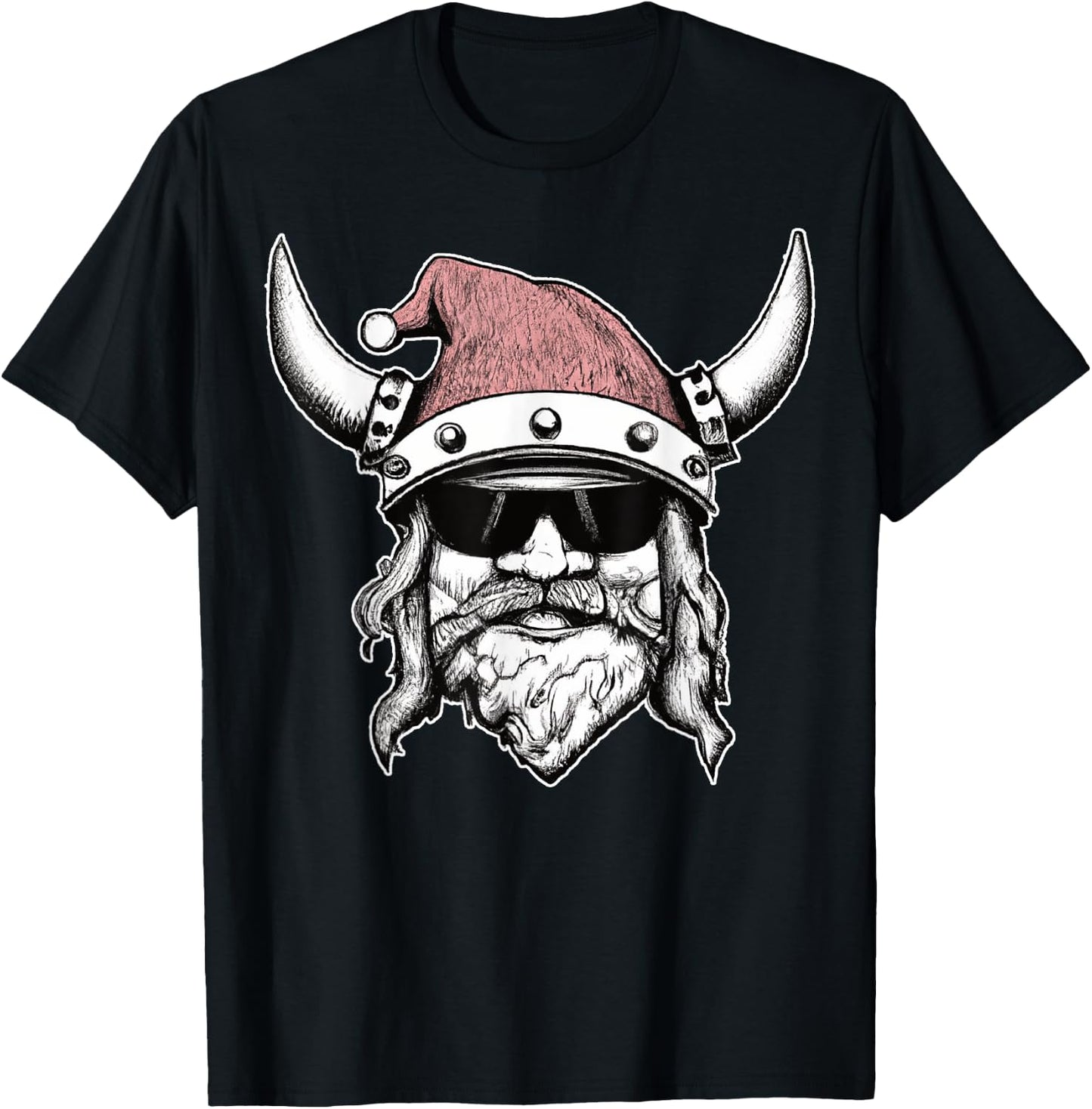 VIKING SANTA COOL YULE Norse Christmas T-Shirt - T-Shirt | Black