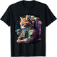 catstronaut Hero Universe Space Cat Astronaut With Spacesuit T-Shirt - T-Shirt | Black