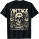 Vintage 1972 born in 1972 birthday skull biker motorcycle T-Shirt - T-Shirt | Black