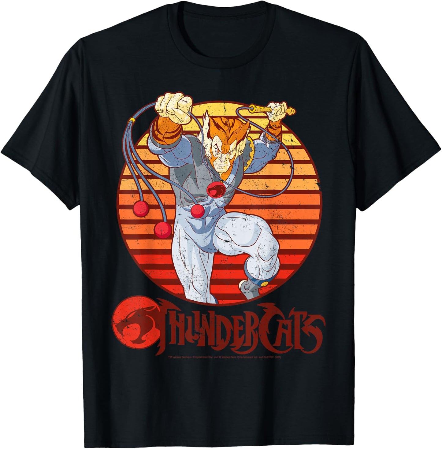Thundercats Tygra Retro Sunset Portrait T-Shirt - T-Shirt | Black