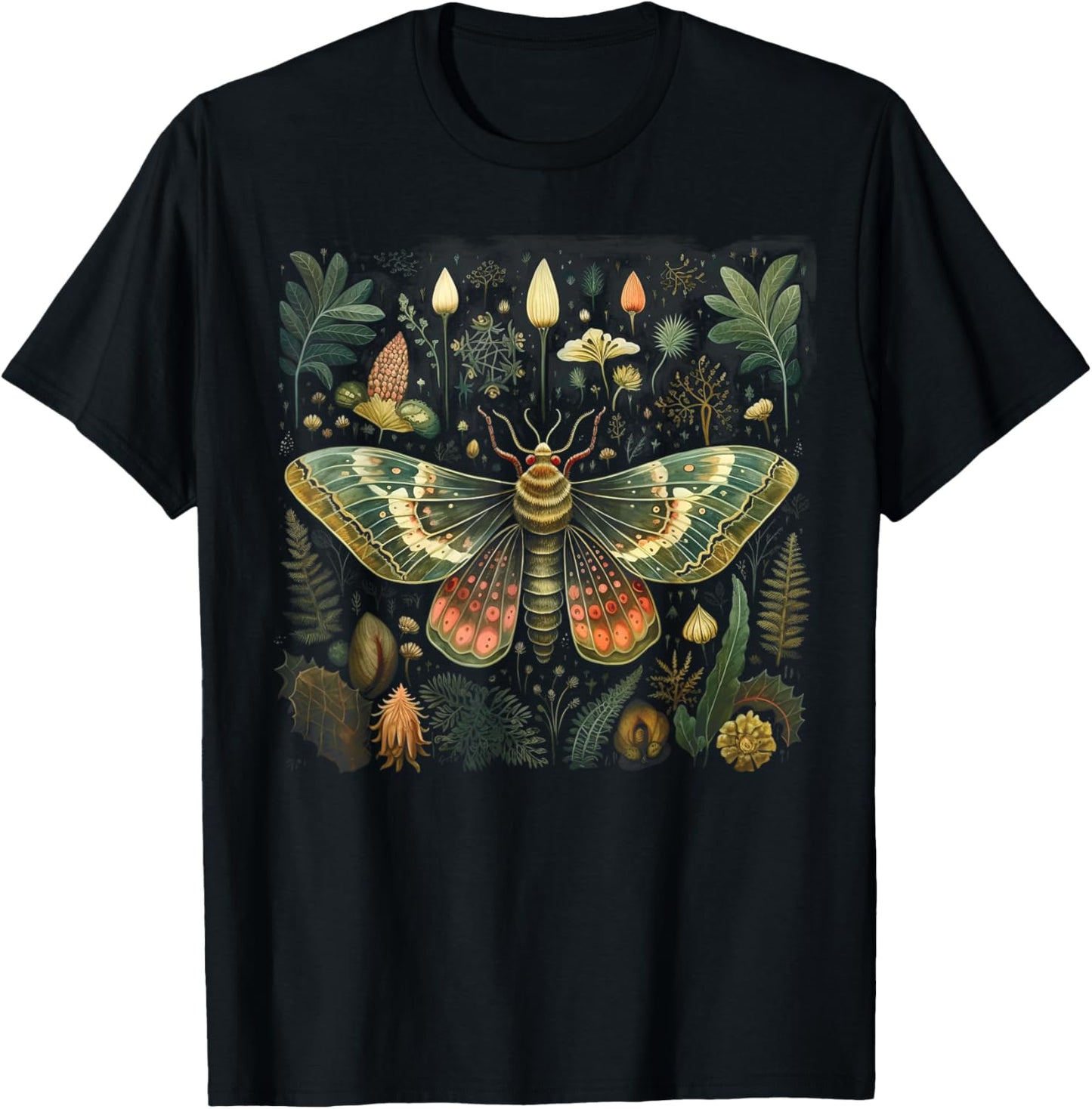 Fairy Grunge Fairycore Aesthetic Moth T-Shirt - T-Shirt | Black