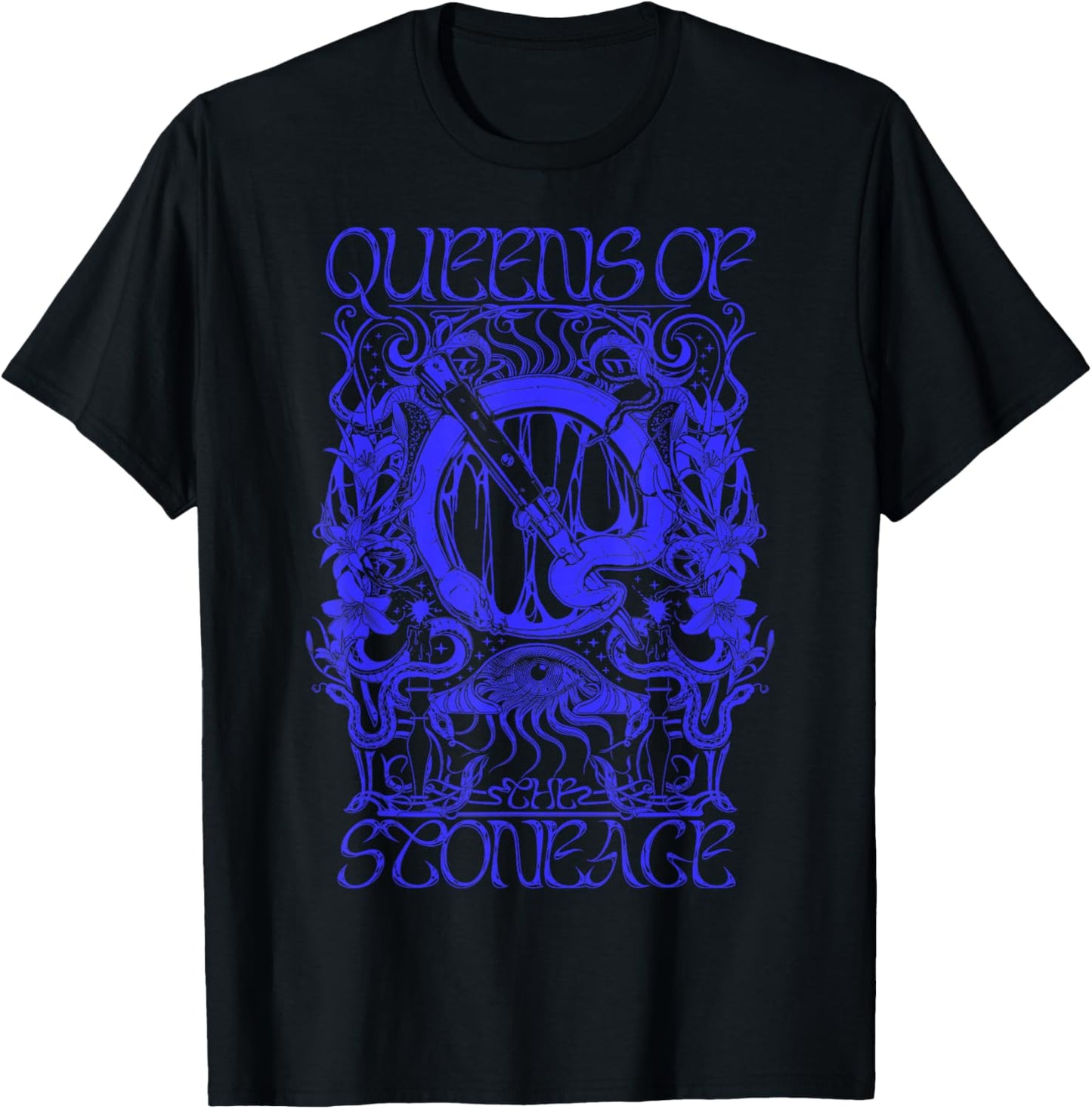 Official Queens of The Stone Age Illustrated T-Shirt - T-Shirt | Black